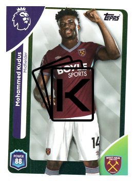 fotbalová kartička 2025-26 Topps  Premier League 281 Mohammed Kudus (West Ham United)