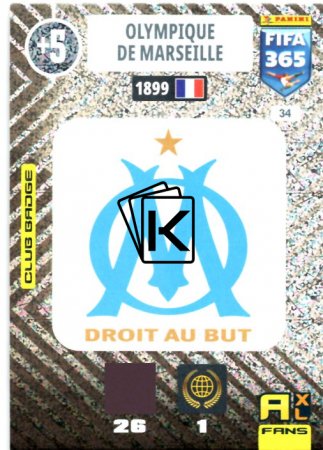 fotbalová karta Panini Adrenalyn XL FIFA 365 2021 Logo 34 Olympique de Marseille