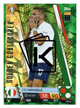 fotbalová karta Topps Match Attax EURO 2024 Green parallel GC6 Ciro Immobile (Italy)