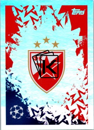 2024-25 Topps Champions League 455 Club Badge (FK Crvena Zvezda)