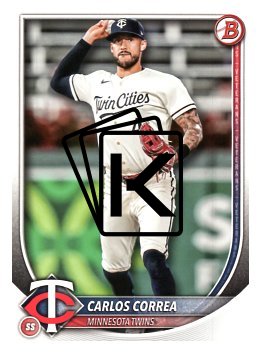 Baseballová karta 2025 Bowman 73 Carlos Correa, Minnesota Twins