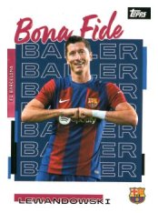 fotbalová kartička 2025-26 Topps Team set FC Barcelona Bona Fide Baller 23 Robert Lewandowski