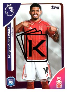 fotbalová kartička 2025-26 Topps  Premier League 245 Morgan Gibbs-White (Nottingham Forest)
