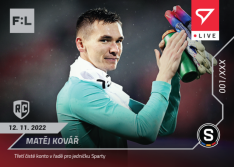 fotbalová kartička SportZoo 2022-23 Live L-059 Matěj Kovář AC Sparta Praha RC /91