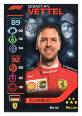 2020 Topps Formule 1 Turbo Attax 96 Flashback Sebastian Vettel Scuderia Ferrari