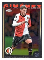 fotbalová kartička 2024-25 Topps Chrome 189 Santiago Giménez, Feyenoord