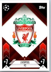 fotbalová kartička 2024-25 Topps Match Attax UEFA Club Competitions  46 Team Badge (Liverpool)
