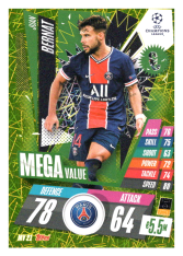 fotbalová kartička 2020-21 Topps Match Attax Champions League Extra Mega Value MV21 Juan Bernat PSG