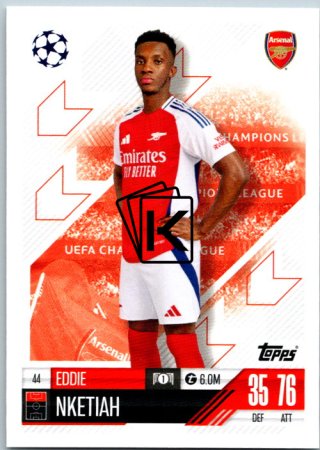 fotbalová kartička 2024-25 Topps Match Attax UEFA Club Competitions  44 Eddie Nketiah (Arsenal)