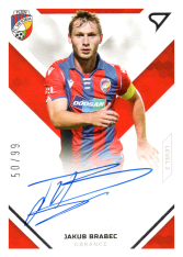 podepsaná fotbalová kartička SportZoo 2020-21 Fortuna Liga Signed Stars Level 3 SS3 Jakub Brabec FC Viktoria Plzeň