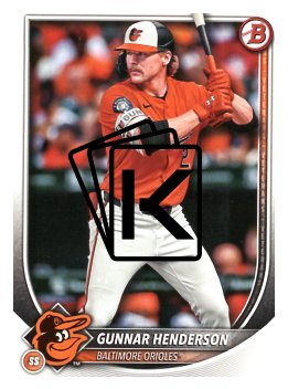 Baseballová karta 2025 Bowman 2 Gunnar Henderson, Baltimore Orioles