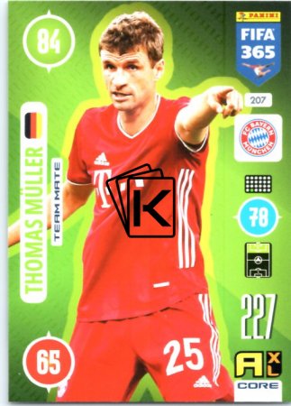 fotbalová karta Panini Adrenalyn XL FIFA 365 2021 Team Mate 207 Thomas Muller FC Bayern Munchen