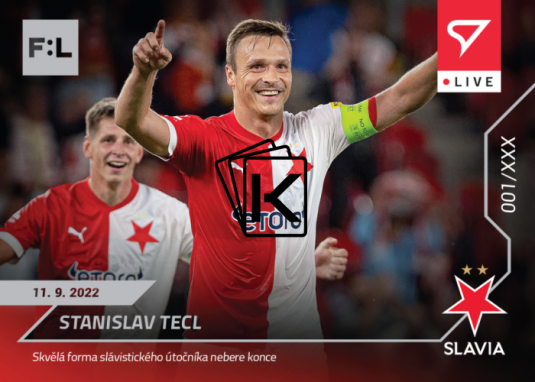 fotbalová kartička SportZoo 2022-23 Live L-037 Stanislav Tecl SK Slavia Praha /59