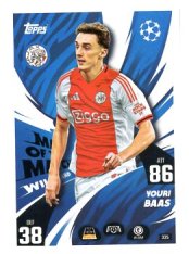 fotbalová kartička 2025-26 Topps Match Attax UCC 335 Youri Baas (AFC Ajax)