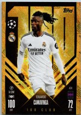fotbalová kartička 2024-25 Topps Match Attax UEFA Club Competitions 100 club 474 Eduardo Camavinga (Real Madrid CF)