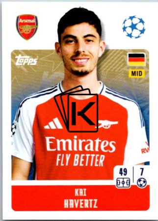 2024-25 Topps Champions League 48 Kai Havertz (Arsenal)