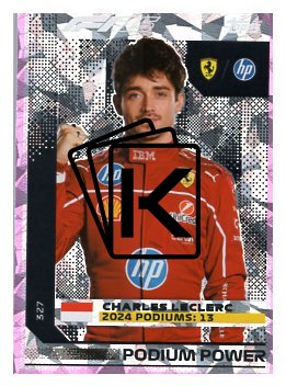 2025 Topps Turbo Attax F1 Scuderia Ferrari Podium Power  327 Charles Leclerc-Paralel Pink