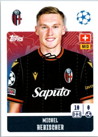 2024-25 Topps Champions League 119 Michel Aebischer (Bolonia FC 1909)