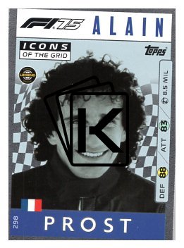 2025 Topps Turbo Attax F1  Icons of the Grid   298 Alain Prost