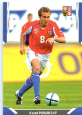 fotbalová kartička 2022 Pro Arena Repre v srdcích Blue Series 13 Karel Poborský