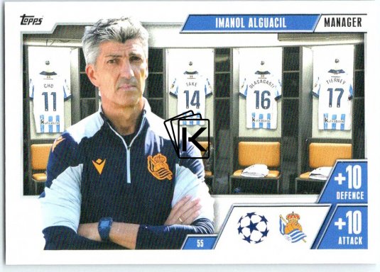 2023-24 Topps Match Attax EXTRA UEFA Club Competition Managers 55 Imanol Alguacil (Real Sociedad de Fútbol)