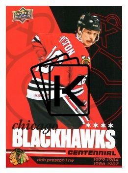 2025-26 Upper Deck Centennial Chicago Blackhawks 96 Rich Preston