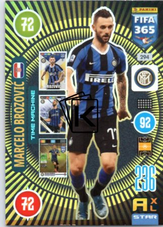 fotbalová karta Panini Adrenalyn XL FIFA 365 2021 Time Machine 294 Marcelo Brozović Inter Milan