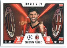 2023-24 Topps Match Attax EXTRA UEFA Club Competition Tunnel View 134 Christian Pulisic (AC Milan)
