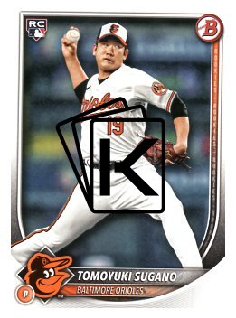 Baseballová karta 2025 Bowman 41 Tomoyuki Sugano, Baltimore Orioles RC