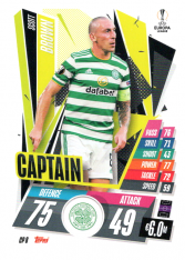 fotbalová kartička 2020-21 Topps Match Attax Champions League Extra Captain CP8  Scott Brown Celtic