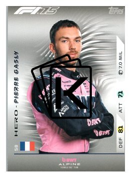 2025 Topps Turbo Attax F1 BWT Alpine  58	Pierre Gasly