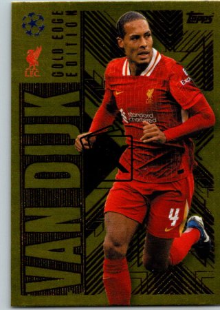 Fotbalová kartička 2024-25 Topps Match Attax EXTRA UEFA Club Competitions Gold Edge Edition GOL 3.  Virgil van Dijk (Liverpool)