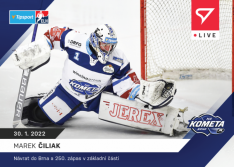 Hokejová kartička SportZoo 2021-22 Live L-093 Marek Čiliak HC Kometa Brno /68