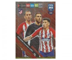 Fotbalová kartička Panini FIFA 365 – 2019 Defensive Wall 334 Atletico de Madrid Godin Oblak Gimenez