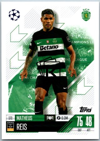 fotbalová kartička 2024-25 Topps Match Attax UEFA Club Competitions 272 Matheus Reis (Sporting Clube de Portugal)