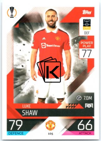Fotbalová kartička 2022-23 Topps Match Attax UCL105 Luke Shaw - Manchester United