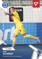 fotbalová kartička 2024-25 SportZoo Chance Liga Live L-08 Jan Kliment Sigma Olomouc