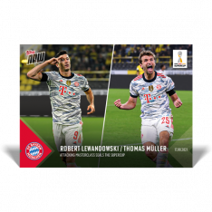 Fotbalová kartička Topps Now 2021-22 Bundesliga 9 RObert Lewandowski / Thoma Muller  FC Bayern Munchen