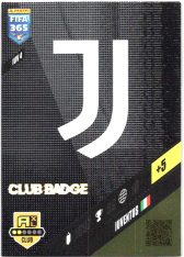 fotbalová karta Panini FIFA 365 2024 Adrenalyn XL JUV4  Klubové Logo Juventus