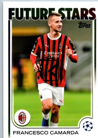 fotbalová kartička 2024-25 Topps UEFA Club Competitions Flagship 183 Francesco Camarda – Future Stars AC Milan