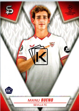 Fotbalová kartička 2023-24 Topps Superstars UEFA Club Competitions 147 Manu Bueno (Sevilla FC) – RC