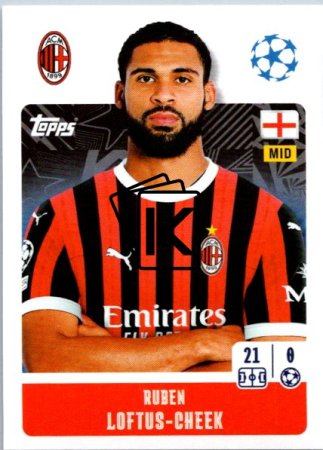 2024-25 Topps Champions League 35 Ruben Loftus-Cheek (AC Milan)