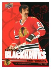 2025-26 Upper Deck Centennial Chicago Blackhawks 95 J.P. Bordeleau