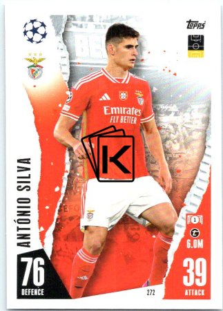 Fotbalová kartička 2023-24 Topps Match Attax UEFA Club Competitions 272 António Silva SL Benfica