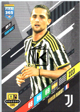 fotbalová karta Panini FIFA 365 2024 Adrenalyn JUV11	Adrien Rabiot	Juventus