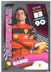 2022 Topps Formule 1Turbo Attax F1 Superstars 303 Carlos Sainz (Ferrari)