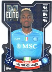 2023-24 Topps Match Attax EXTRA UEFA Club Competition Chrome X Pro Elite 269 Victor Osimhen (SSC Napoli)
