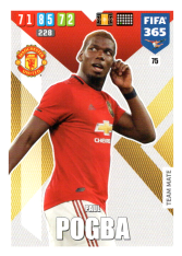 Fotbalová kartička Panini Adrenalyn XL FIFA 365 - 2020 Team Mate 75 Paul Pogba Manchester United