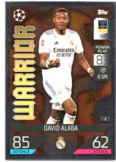 Fotbalová kartička 2022-23 Topps Match Attax UCL Warrior 122 David Alaba - Real Madrid CF