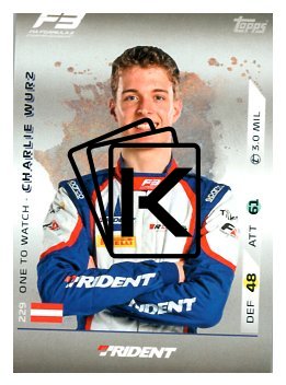2025 Topps Turbo Attax F1 Trident F3 Ones to Watch HP 229 Charlies Wurz